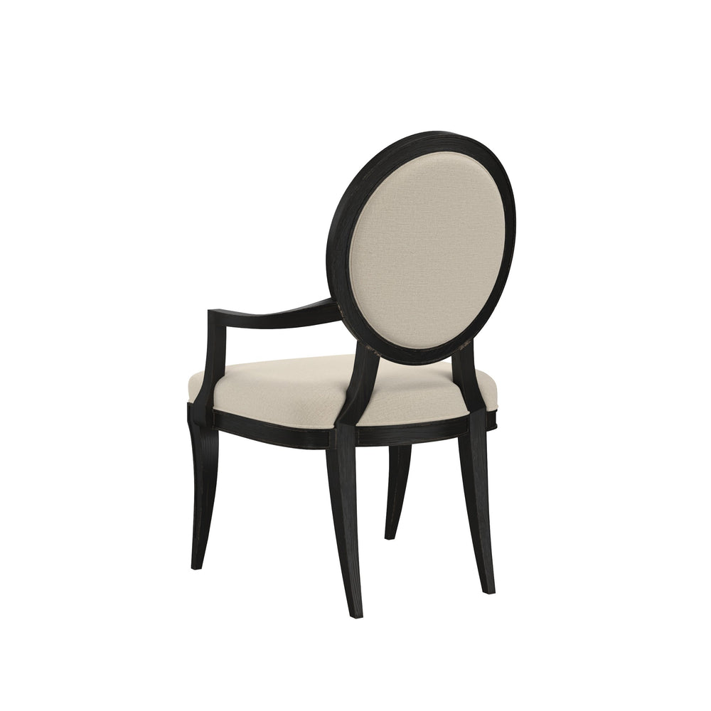 Atrium Oval Arm Chair - Luxurious Upholstered Seating for Dining and Living Spaces, Timeless Elegance