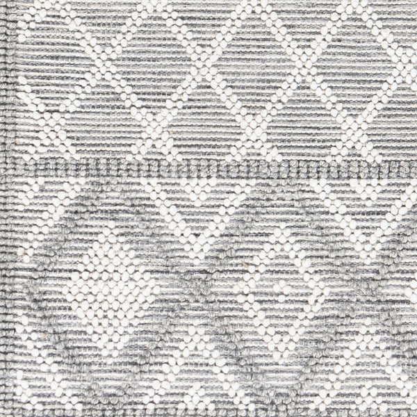 Livabliss Fleur Handwoven Boho Accent Rug with Fringe Eco Recycled Yarn Entryway Bedroom Slate, Charcoal 27" x 45" FLE2300-2339