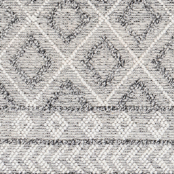 Livabliss Fleur Handwoven Bohemian Accent Rug Recycled Yarn Fringe Detail for Entryway or Bedside White, Gray 9' x 12' FLE2301-912