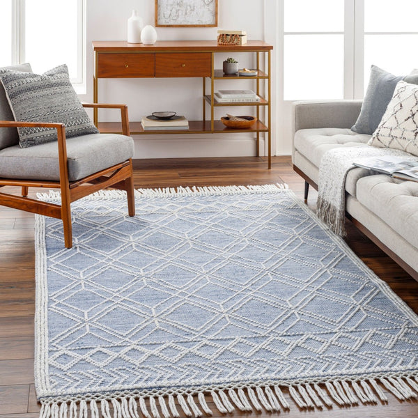 Livabliss Fleur Handwoven Recycled Pet Area Rug with Fringe Global Bohemian Living Room Accent FLE2303-576