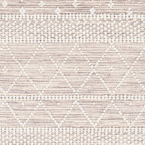 Livabliss Fleur Hand Woven Artisan Area Rug with Fringe Global Bohemian Style for Any Room White, Dark Bro 5' x 7'6" FLE2306-576