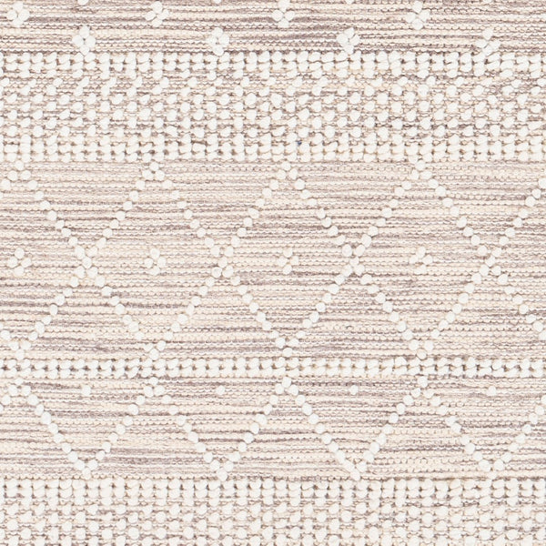 Livabliss Fleur Hand Woven Artisan Area Rug with Fringe Global Bohemian Style for Any Room White, Dark Bro 5' x 7'6" FLE2306-576