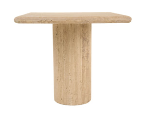 VIG Furniture Modrest Fletcher - Modern Travertine Marble 18" Tall End Table VGBR-SBA-4798