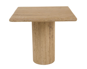 VIG Furniture Modrest Fletcher - Modern Travertine Marble 18" Tall End Table VGBR-SBA-4798