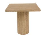 VIG Furniture Modrest Fletcher - Modern Travertine Marble 18" Tall End Table VGBR-SBA-4798