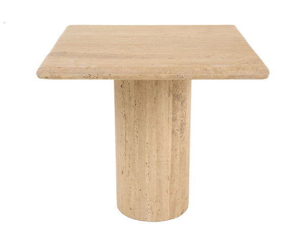 VIG Furniture Modrest Fletcher - Modern Travertine Marble 18" Tall End Table VGBR-SBA-4798