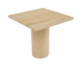 VIG Furniture Modrest Fletcher - Modern Travertine Marble 18" Tall End Table VGBR-SBA-4798