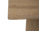 VIG Furniture Modrest Fletcher - Modern Travertine Marble 18" Tall End Table VGBR-SBA-4798