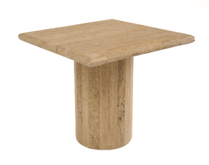 VIG Furniture Modrest Fletcher - Modern Travertine Marble 15" Tall End Table VGBR-SBA-4799