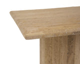 VIG Furniture Modrest Fletcher - Modern Travertine Marble 15" Tall End Table VGBR-SBA-4799