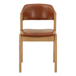 Homelegance By Top-Line Shawnda Modern Scandinavian Light Oak Finish Dining Chairs Oak Rubberwood