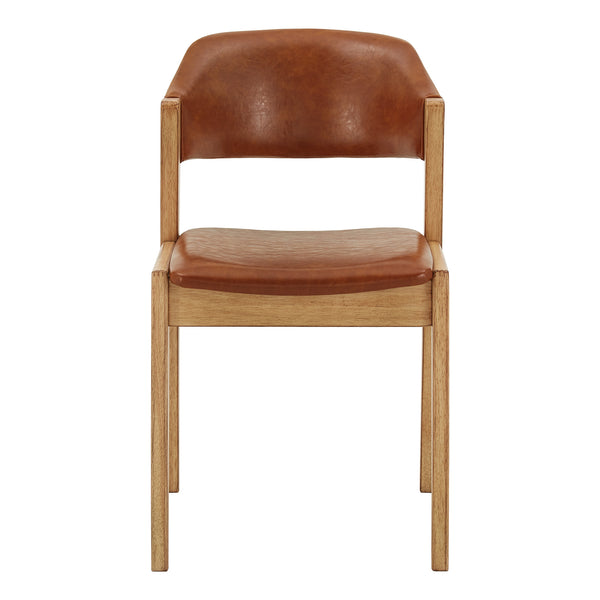 Homelegance By Top-Line Shawnda Modern Scandinavian Light Oak Finish Dining Chairs Oak Rubberwood