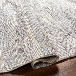 Floria FLI-2300 9' x 12' Handmade Rug FLI2300-912  Cream, Light Gray Surya