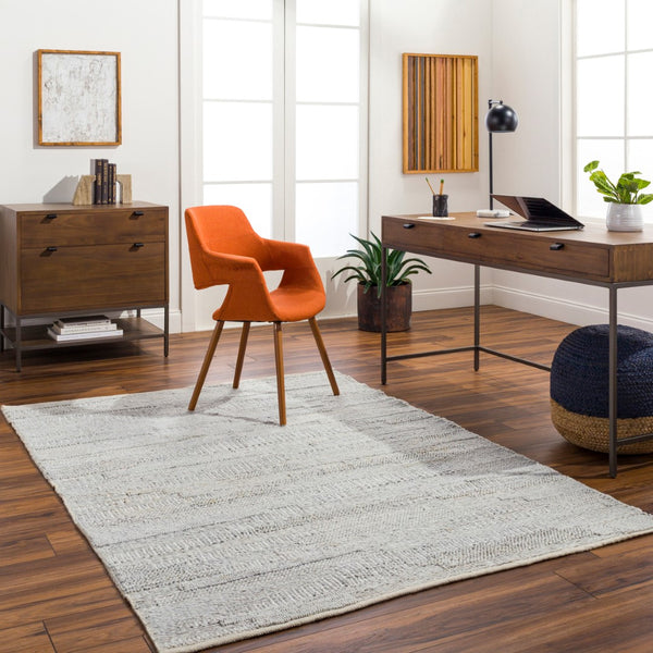 Surya Floria Fli-2300 2' X 3' Handwoven Area Rug - Eco-friendly Recycled Pet For Modern Living Spaces Cream Recycled Pet Yarn Fli2300-268