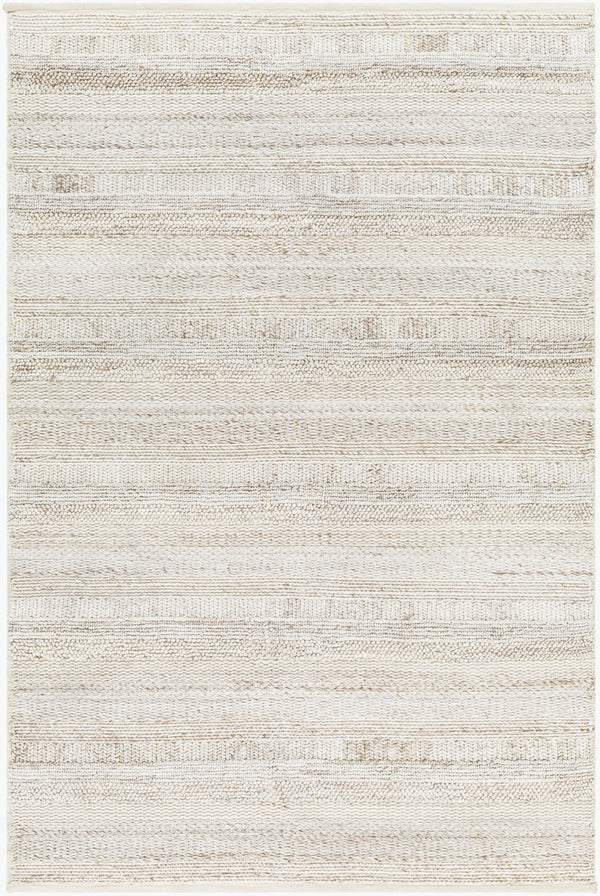 Surya Floria Fli-2300 2' X 3' Handwoven Area Rug - Eco-friendly Recycled Pet For Modern Living Spaces Cream Recycled Pet Yarn Fli2303-23