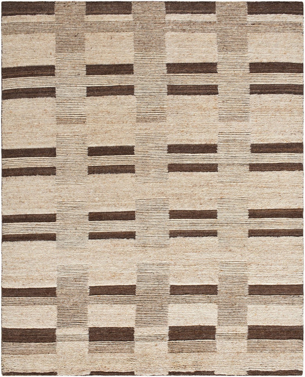 Surya Folklore 10' X 14' Handmade Wool Rug - Luxurious Art Deco Modern Style For Cozy, Inviting Spaces Beige Wool Flk2301-69