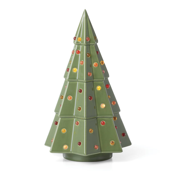 Lenox Kate Spade Evergreen Large Lit Tree Figurine Green, GREEN PORCELAIN 897069