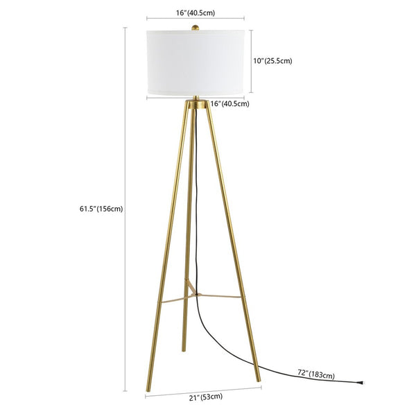 Safavieh Falco Floor Lamp XII23 Gold Iron  FLL4118A