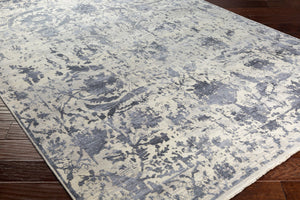 Surya Flen Hand-made 2' X 3' Rug - Stylish, Durable & Comfortable For Indoor/Outdoor Spaces, Unique Design! Pale Blue Wool,Silk Fln7001-810