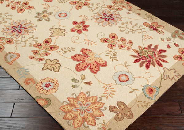 Surya Flor Hand-hooked Wool Accent Rug Modern Texture for Entryway or Bedroom Layering FLO8903-229
