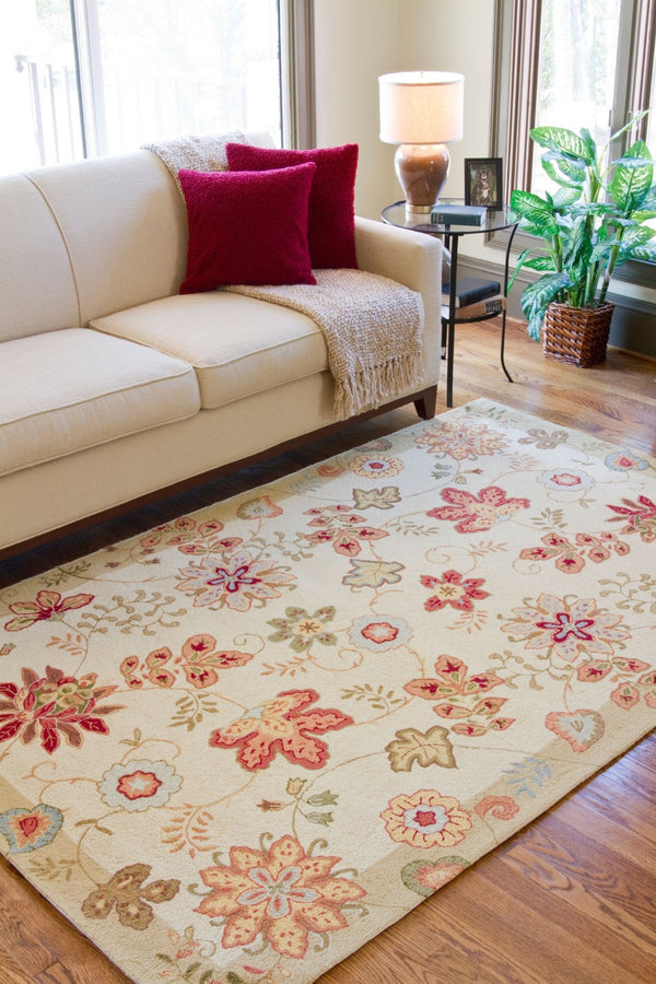 Surya Flor Hand-hooked Wool Accent Rug Modern Texture for Entryway or Bedroom Layering FLO8903-229