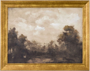 Surya Floresta Framed Art 28"H X 22"W - Hand-painted Canvas Wall Decor For Modern And Classic Interiors Main, Green Canvas,Polystyrene Flor002-28221