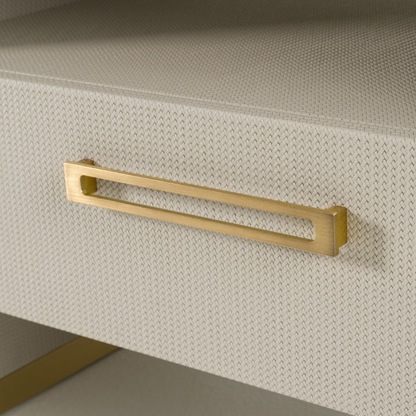 Vig Furniture Modrest Florence Nightstand - Chic Modern Beige Shagreen With Elegant Gold Accents For Style Beige  Vgvc-n2410