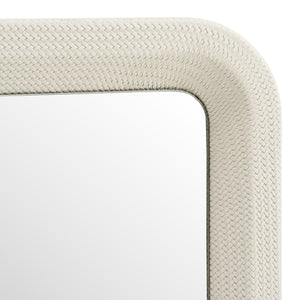 Vig Furniture Modrest Florence - Elegant Beige Shagreen Mirror For A Chic Modern Home Decor Touch And Style Beige  Vgvc-j2410-m