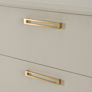 Vig Furniture Modrest Florence - Chic Beige Shagreen And Gold Accent Chest For Stylish Home Storage Solutions Beige  Vgvc-j2410-4h