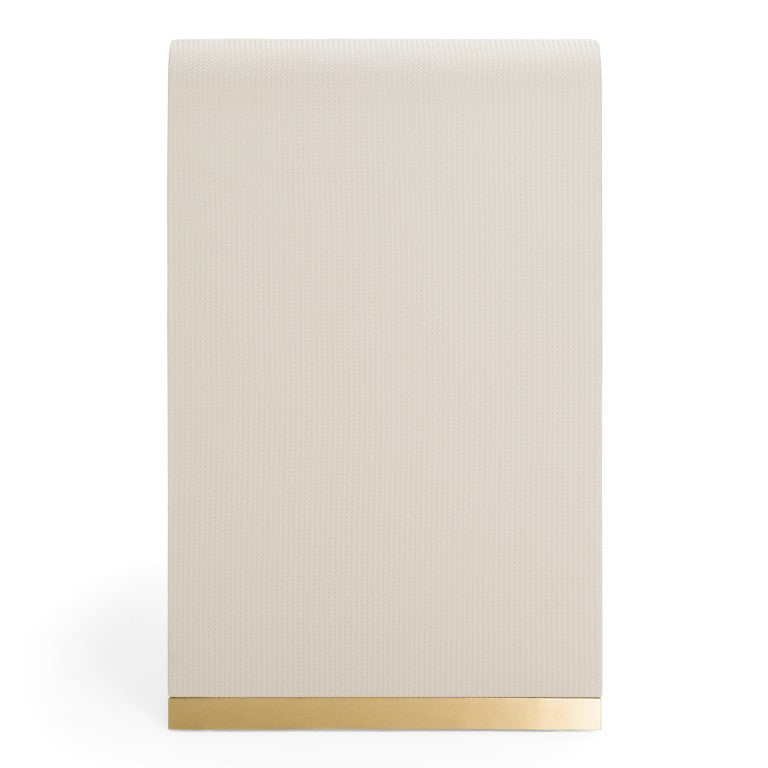 VIG Furniture Florence Modern Beige Leatherette Buffet With Herringbone Upholstery, Gold Trim & 4-Door Storage VGVC-G2410-BGE