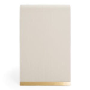 VIG Furniture Florence Modern Beige Leatherette Buffet With Herringbone Upholstery, Gold Trim & 4-Door Storage VGVC-G2410-BGE