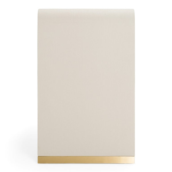 VIG Furniture Florence Modern Beige Leatherette Buffet With Herringbone Upholstery, Gold Trim & 4-Door Storage VGVC-G2410-BGE