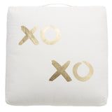Safavieh Hugs And Kisses Floor Pillow XII23 Beige/Gold 100% Cotton  FLP1016A
