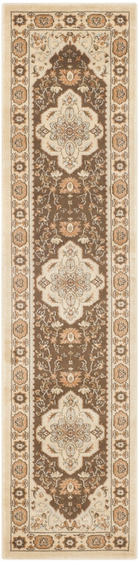 Safavieh Florenteen 130 Power Loomed  Rug Ivory / Brown FLR130-1225-4