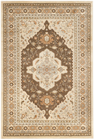 Safavieh Florenteen 130 Power Loomed  Rug Ivory / Brown FLR130-1225-4
