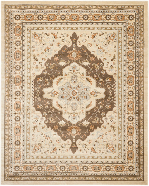 Safavieh Florenteen 130 Power Loomed  Rug Ivory / Brown FLR130-1225-4