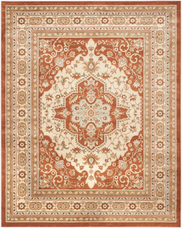Safavieh Florenteen 130 Power Loomed  Rug Rust / Ivory FLR130-3412-4