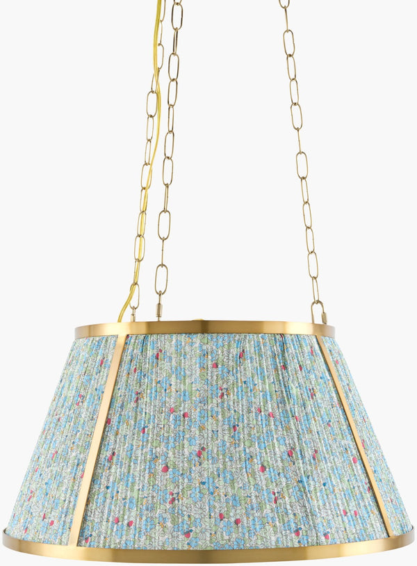 Livabliss Florie Bohemian Pendant Light Handcrafted Metal Cotton Shade for Dining Room FLRE-013
