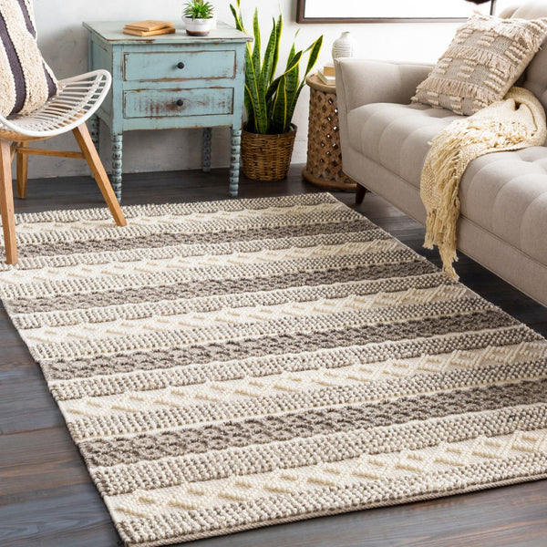 Surya Farmhouse Neutrals Fls-2300 2'6" X 8' Handmade Rug - Rustic Charm & Cozy Ambiance For Any Room! Cream Wool,Cotton Fls2301-268
