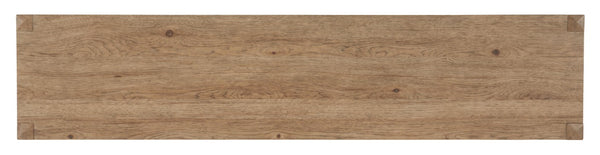 Hooker Furniture Vineyard Pecky Hickory Console Table In Sonoma Finish — 6 Open Compartments, Wine-Country Charm 6952-85001-80