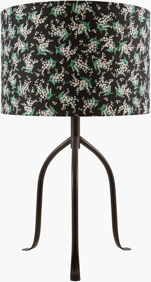 Livabliss Floriva Arts and Crafts Accent Lamp with Felt Linen Shade for Bedside or Study FLVR-002