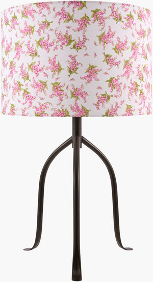 Livabliss Floriva Arts and Crafts Table Lamp with Felt Linen Shade for Bedroom or Living Room FLVR-004