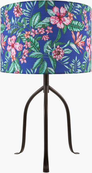 Livabliss Floriva Arts and Crafts Accent Lamp Felt Linen Shade Metal Base for Nightstand FLVR-007
