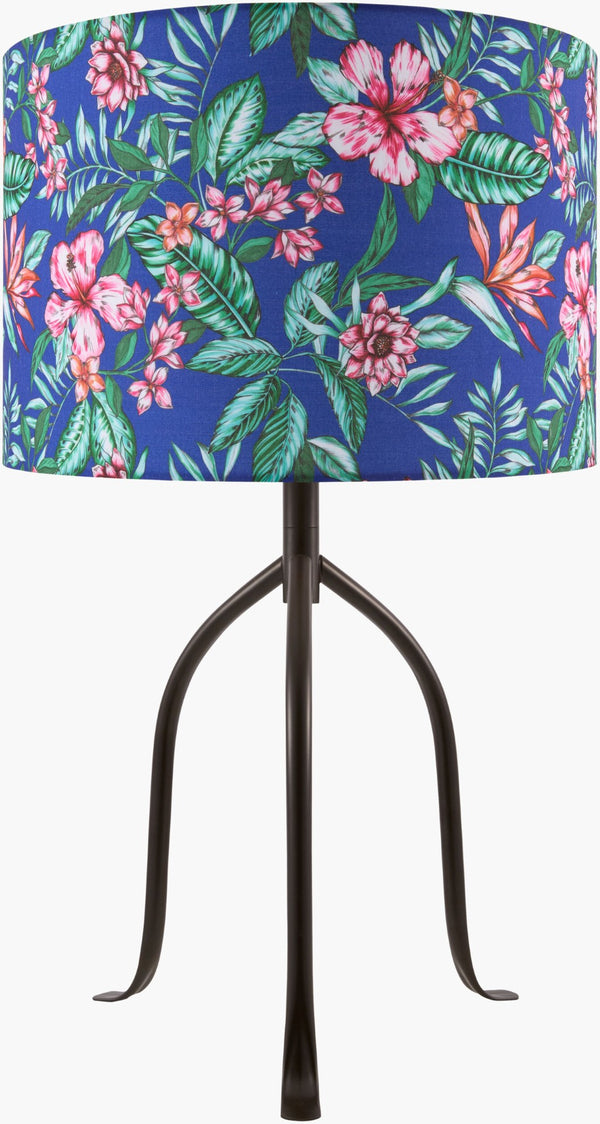 Livabliss Floriva Arts and Crafts Accent Lamp Felt Linen Shade Metal Base for Nightstand FLVR-007