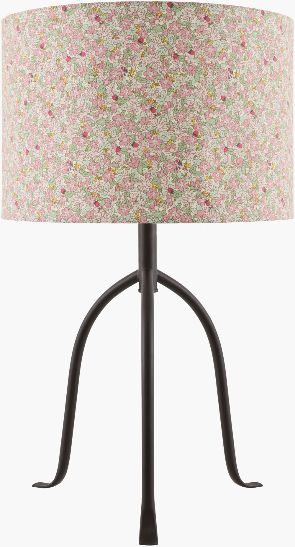 Livabliss Floriva Arts and Crafts Felt Linen Shade Table Lamp with Structured Metal Base FLVR-012