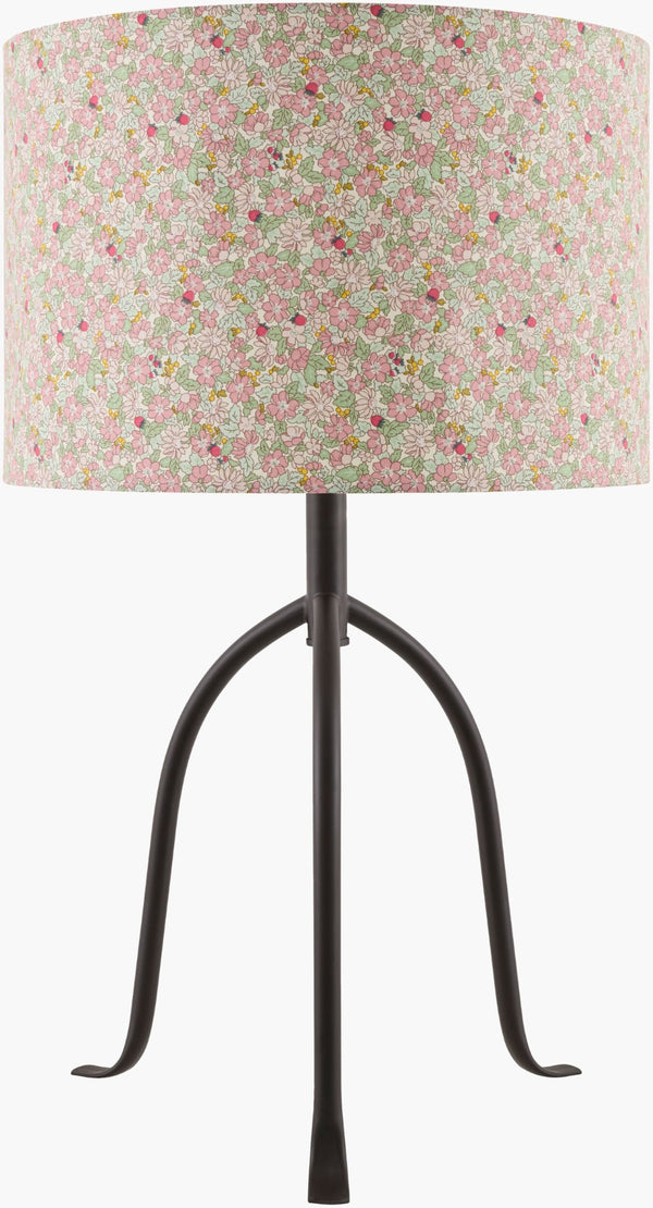 Livabliss Floriva Arts and Crafts Felt Linen Shade Table Lamp with Structured Metal Base FLVR-012