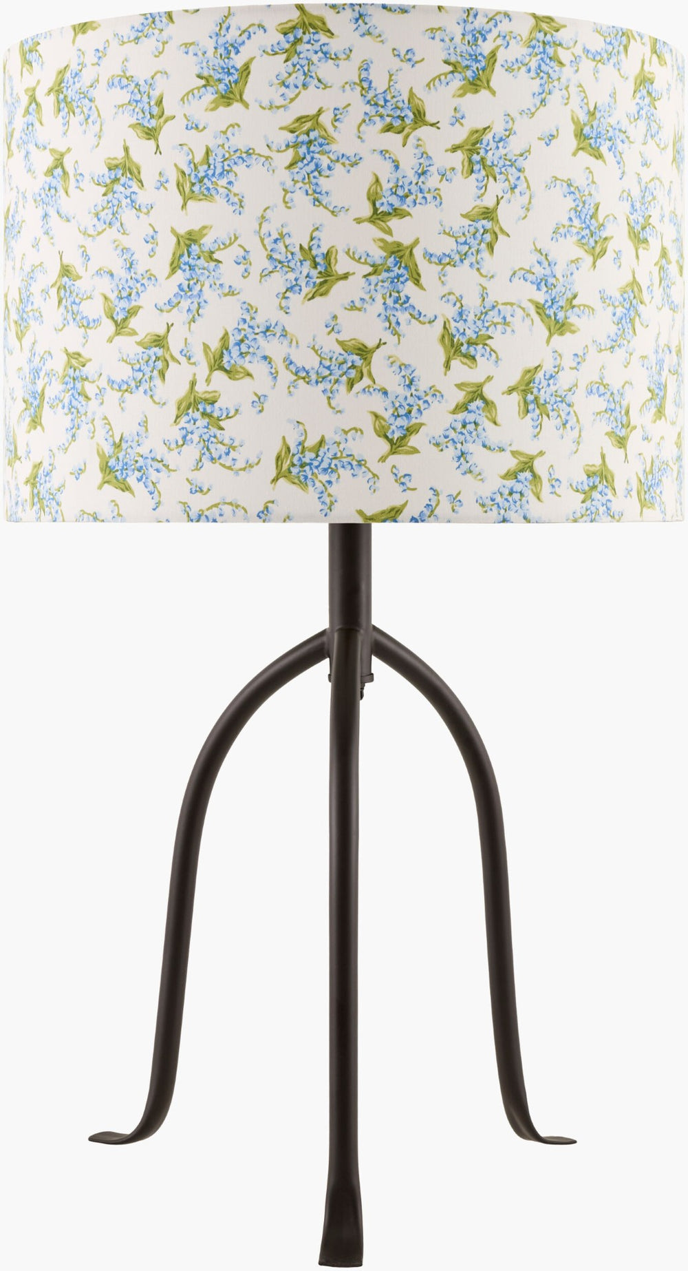 Livabliss Floriva Arts and Crafts Table Lamp with Felt Linen Shade and Grounded Metal Base FLVR-013