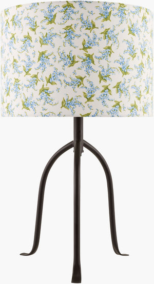 Livabliss Floriva Arts and Crafts Table Lamp with Felt Linen Shade and Grounded Metal Base FLVR-013
