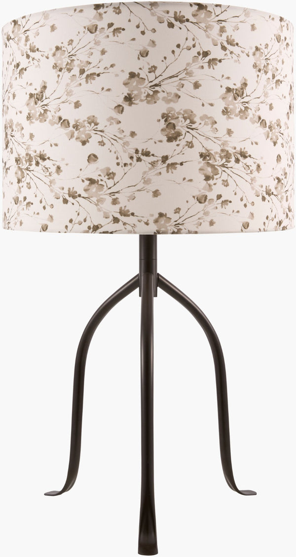 Livabliss Floriva Arts and Crafts Accent Lamp with Felt Linen Shade for Warm Ambient Glow FLVR-014