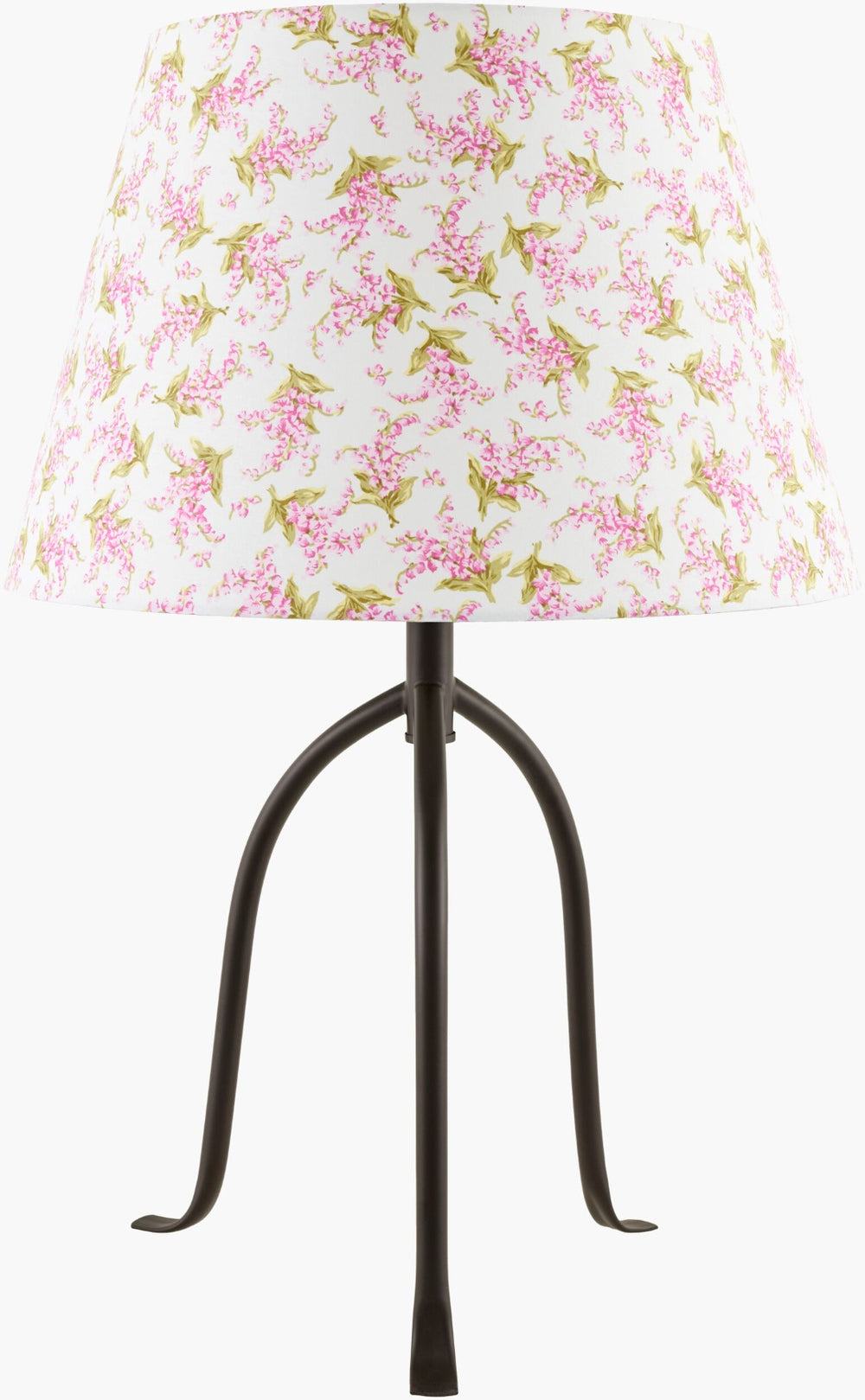 Livabliss Floriva Arts and Crafts Table Lamp with Linen Shade Metal Base for Living Rooms FLVR-018